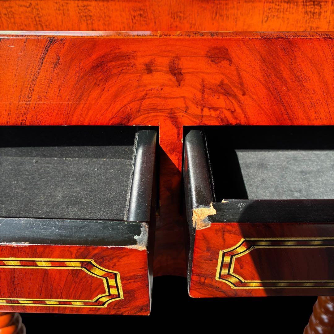 アンティーク調　ハンガーラック　マホガニー　無垢