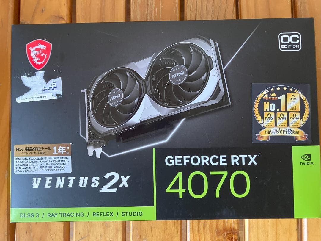 グラフィックボード・グラボ・ビデオカード MSI GEFORCE RTX 4070 12GB GDDR6X