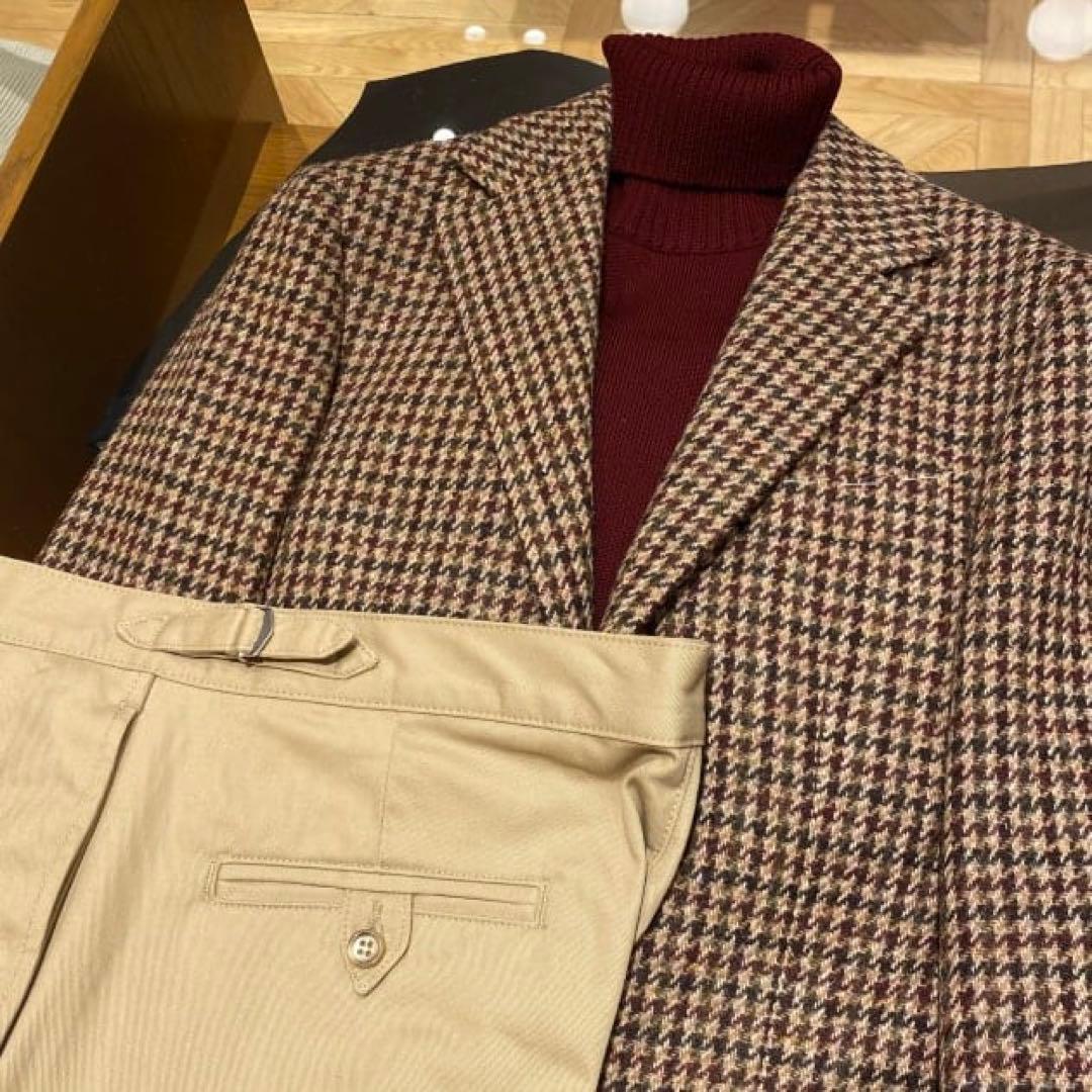 BEAMS F / HARRIS TWEED ハウンドトゥース ジャケット