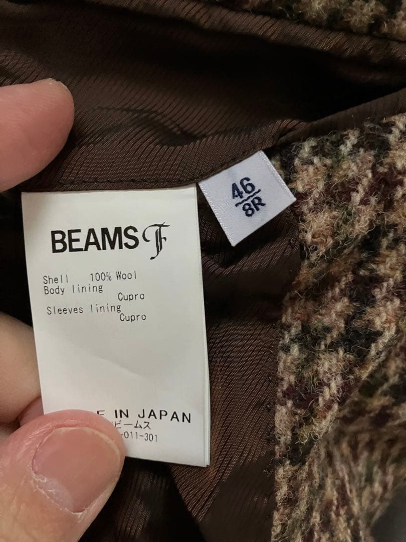 BEAMS F / HARRIS TWEED ハウンドトゥース ジャケット