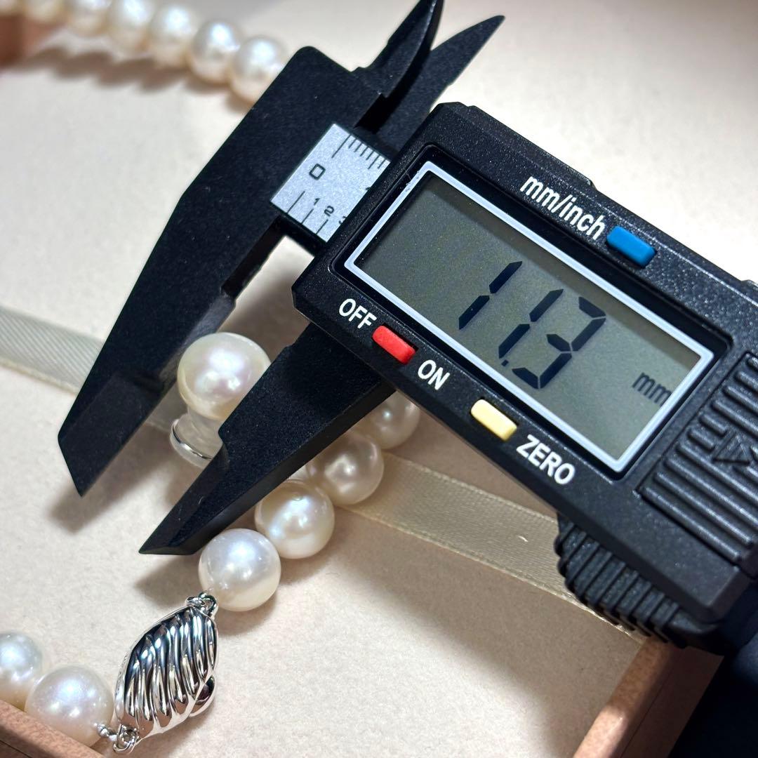 超大珠✨　パール　ネックレス　イヤリング　9.4-10.1 本真珠　SILVER