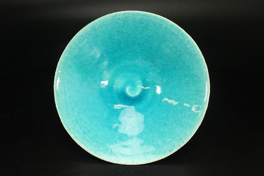 料理器 トルコ青 向付 小碗 義隆作 共箱(LC779)