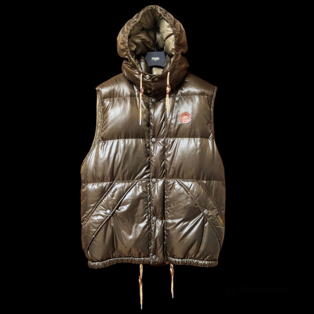 希少 vintage加工 ポロラルフローレン ダウンベスト フード取り外し可能