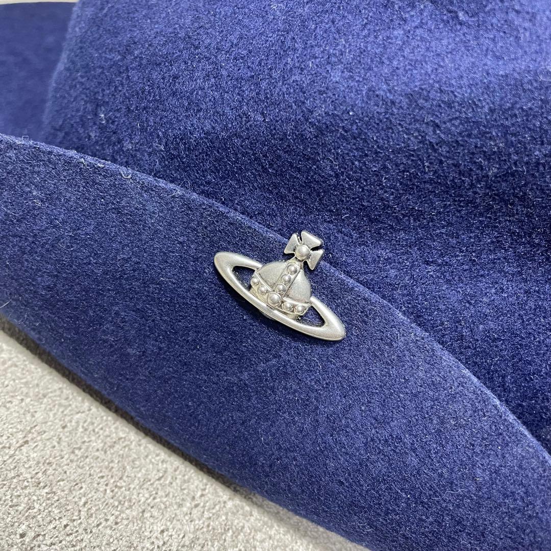 Vivienne Westwood オーブ ウールフェルトハット ネイビー 帽子