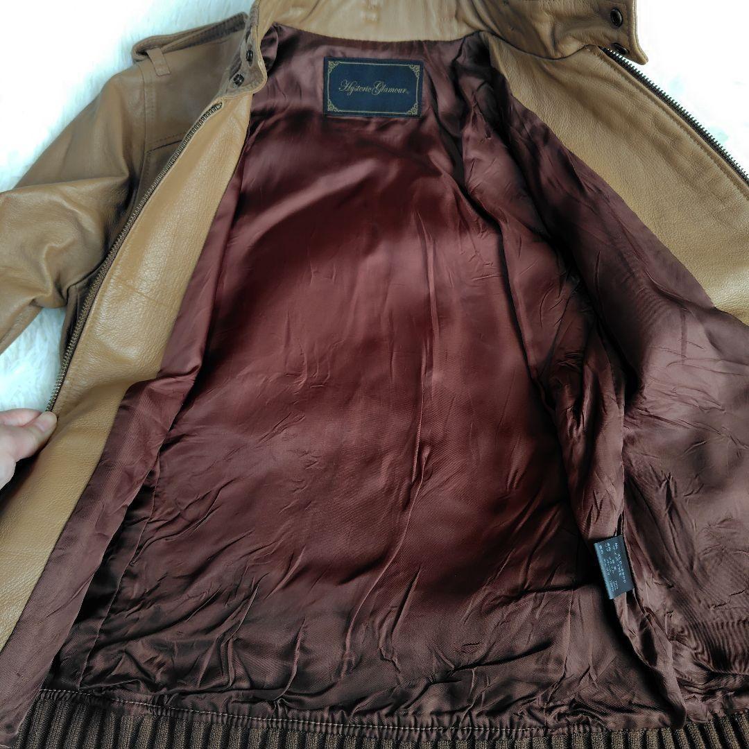 【美品】ヒステリックグラマー　ピッグスキン　ライダース　レザー　ジャケット