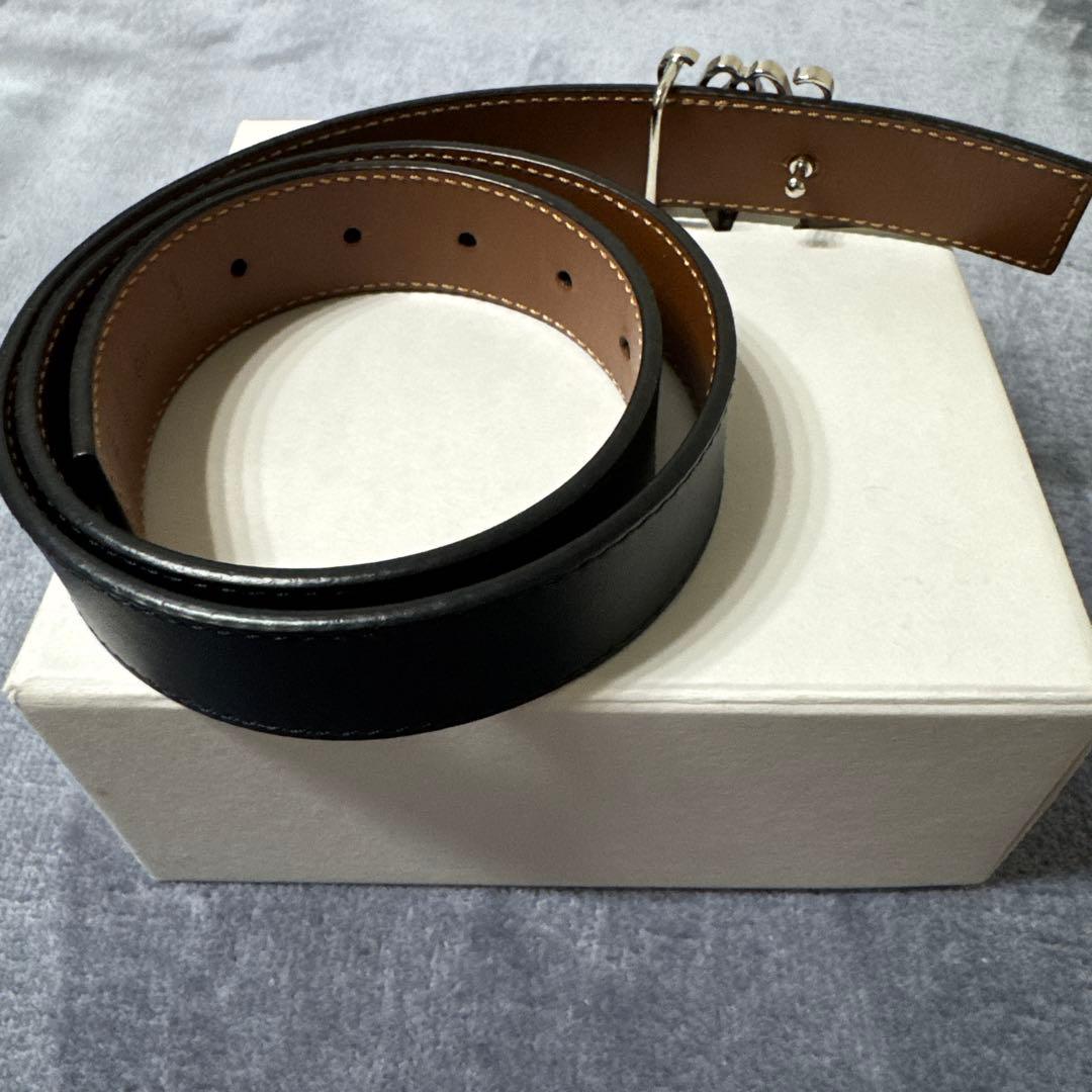 LOEWE ブラックレザー ベルト