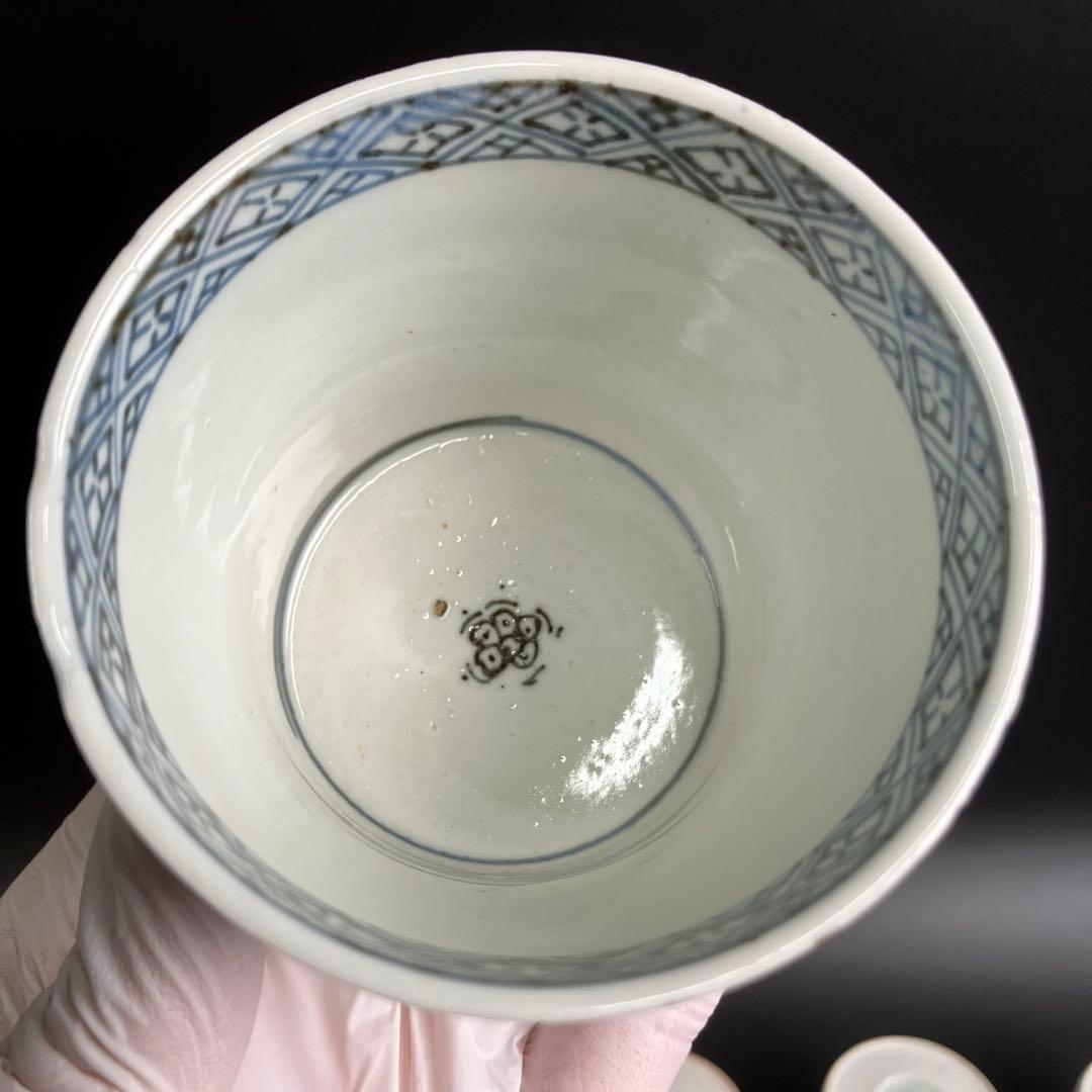 古伊万里 染付 蕎麦猪口 10客 まとめ くらわんか 向付 小鉢