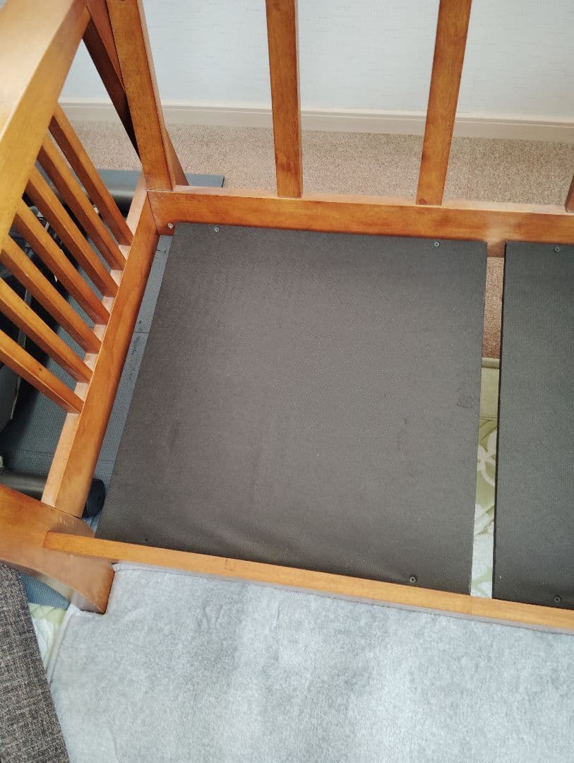 2人掛けソファ ブラウン アンティーク風