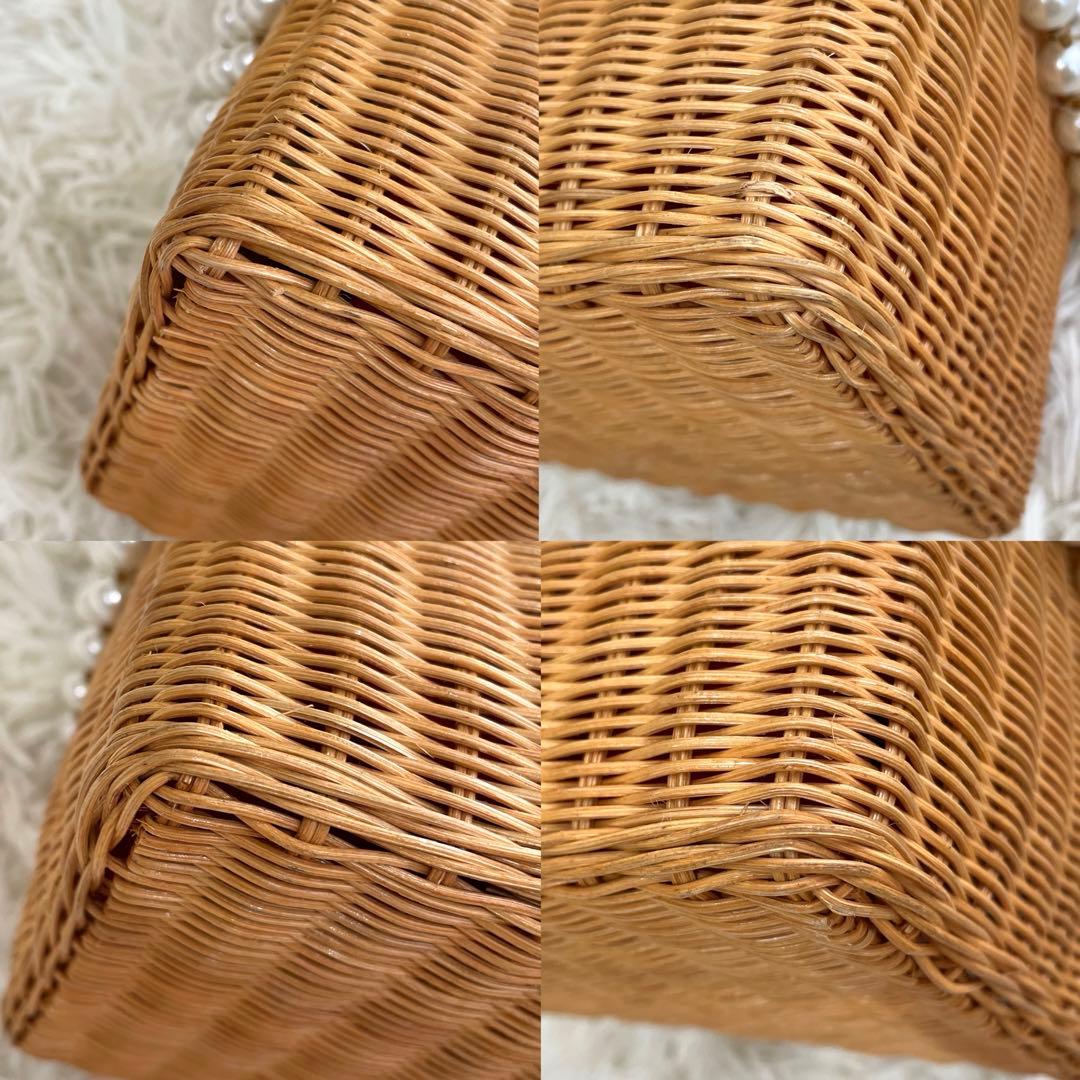 SEVEN TEN セブンテン パール ラタン バッグ かごバッグ