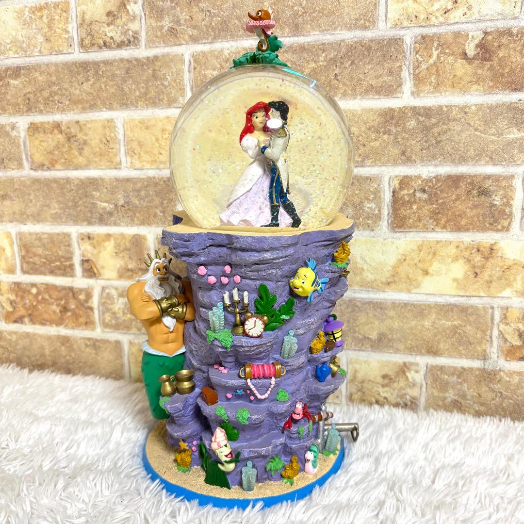 【美品】 超希少 ディズニー リトルマーメイド スノーグローブ オルゴール
