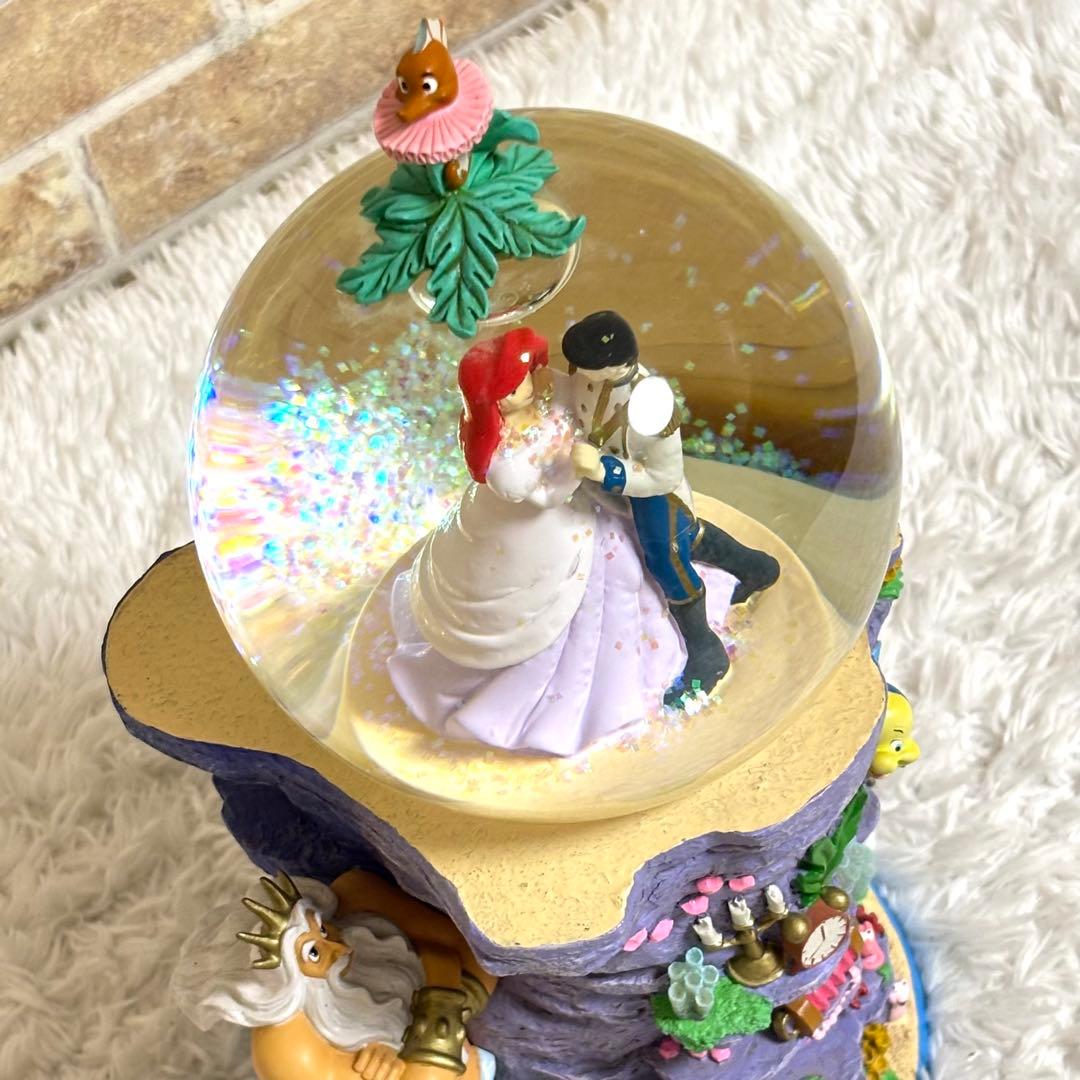 【美品】 超希少 ディズニー リトルマーメイド スノーグローブ オルゴール