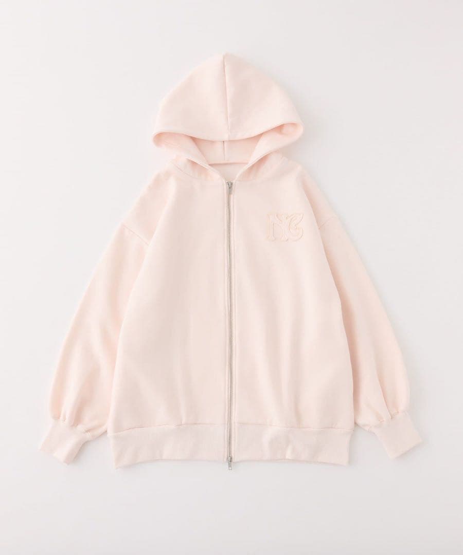 NICE CLAUP ロゴグリッターパーカー