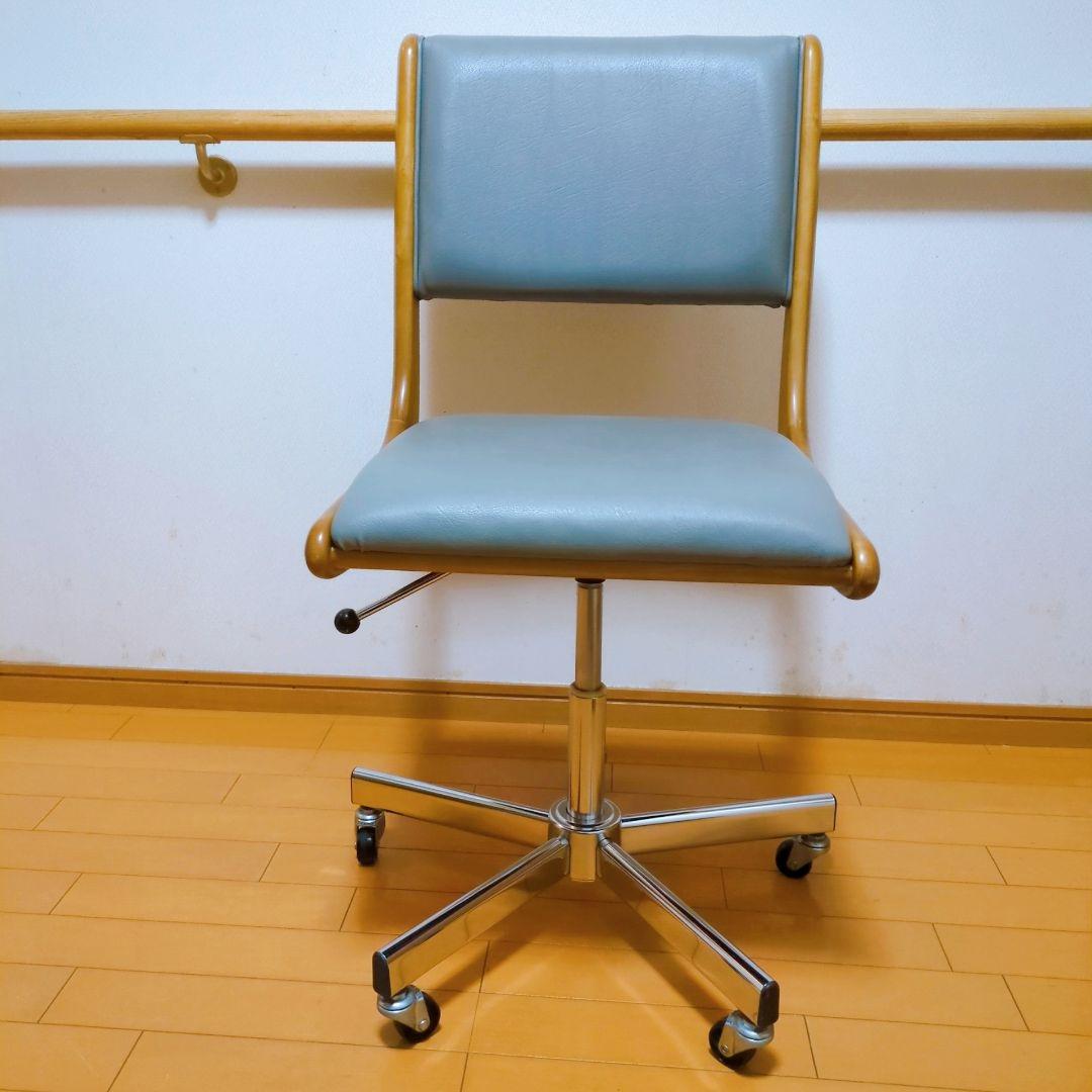 Karimoku カリモク ヴィンテージ 昇降式 デスクチェア キャスター付