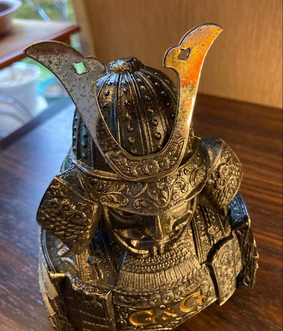ニッカ 戦国 武将 鎧 兜 アンティーク 甲冑 昭和 レトロ ヴィンテージ 置物