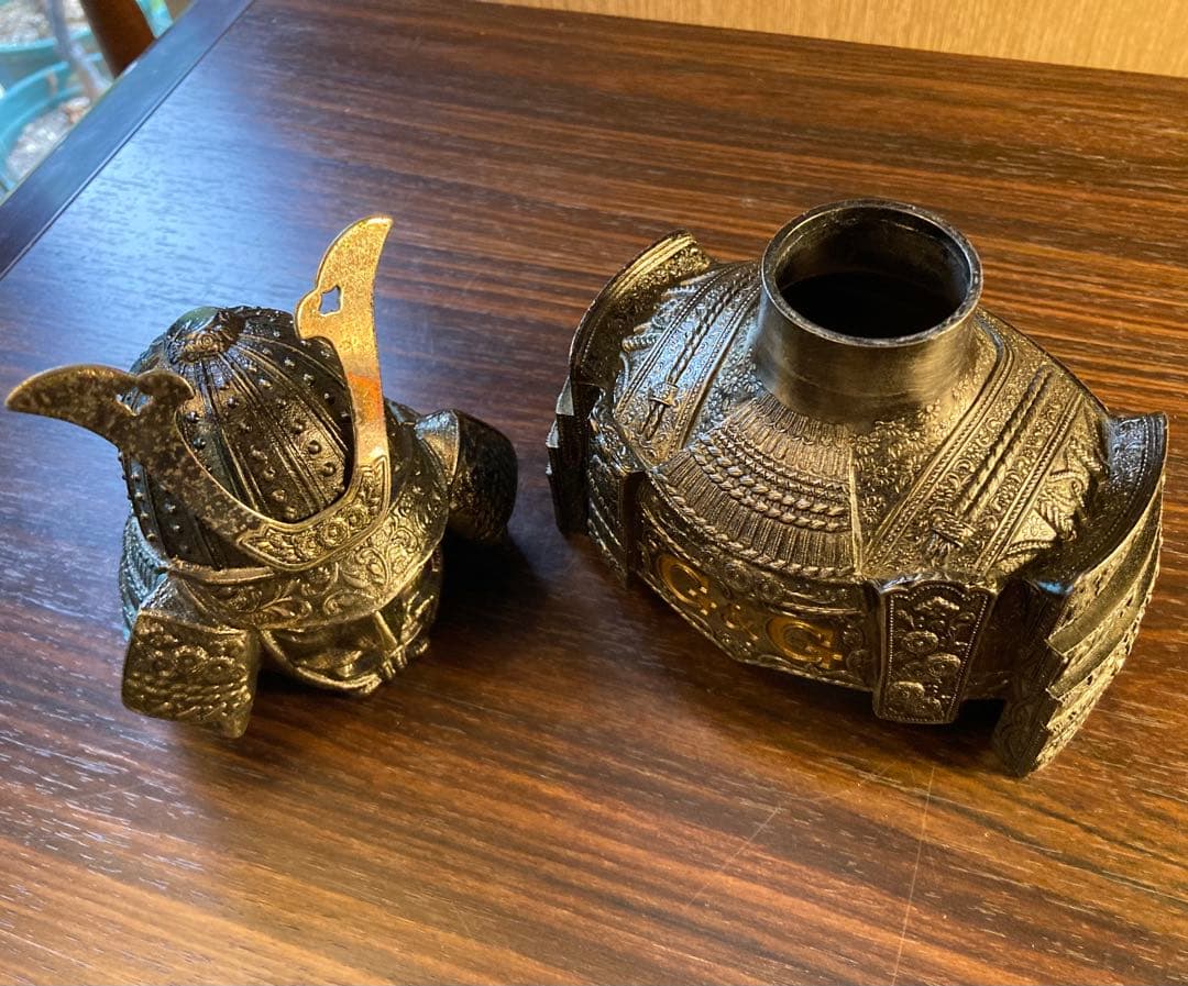 ニッカ 戦国 武将 鎧 兜 アンティーク 甲冑 昭和 レトロ ヴィンテージ 置物