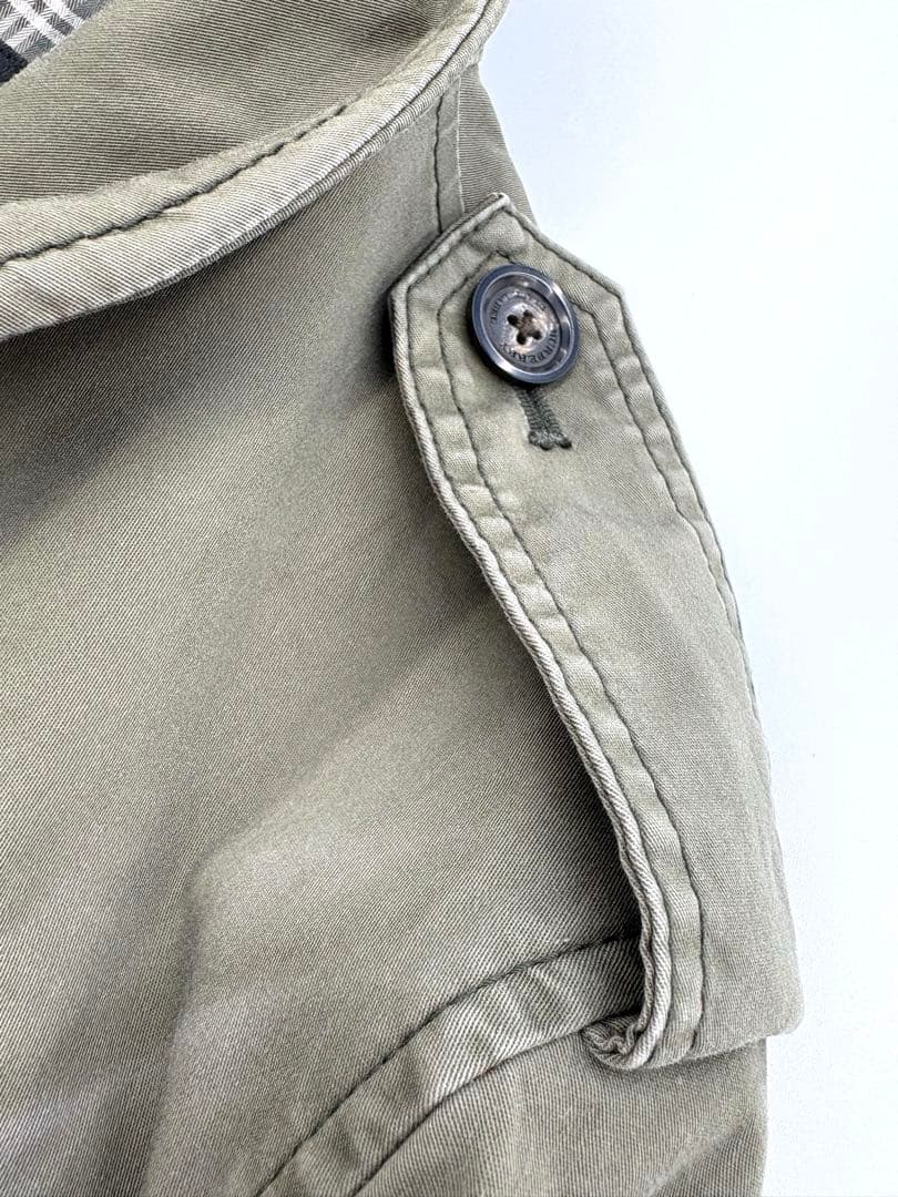 バーバリーブラックレーベル ミリタリージャケット ホースロゴ L ノバチェック