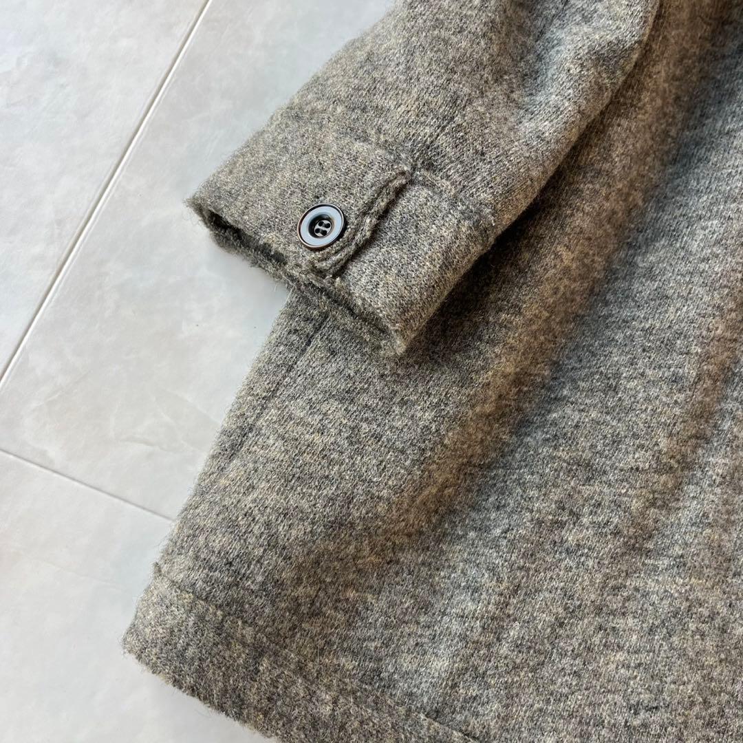 pas de calais 美品 ウールフードコート グレー 38