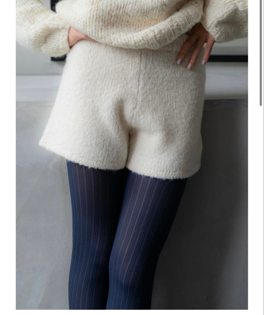パンツ pretty knit shorts (off white) moose's