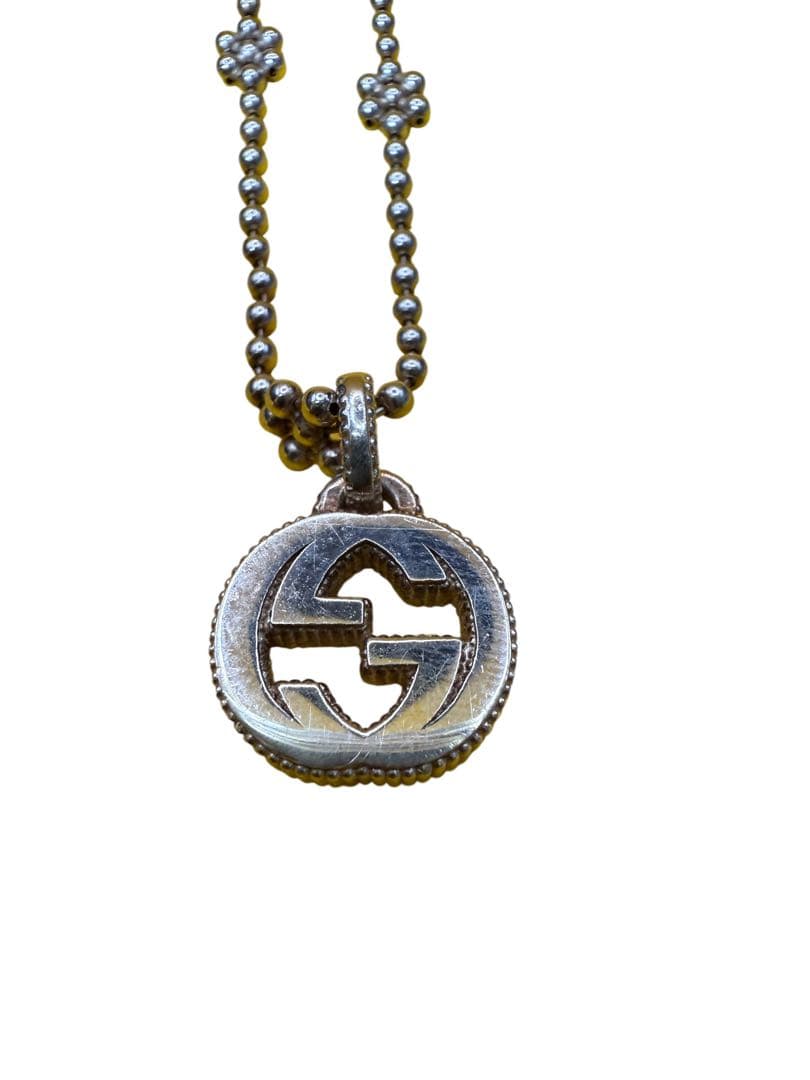 GUCCI グッチ インターロッキングG ネックレス シルバー925 フラワー
