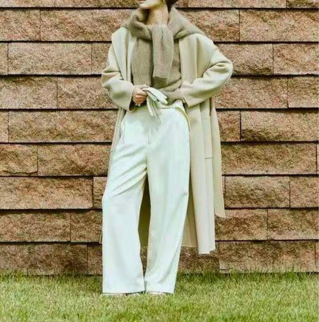 allureville カシミヤ混リバーショールコート