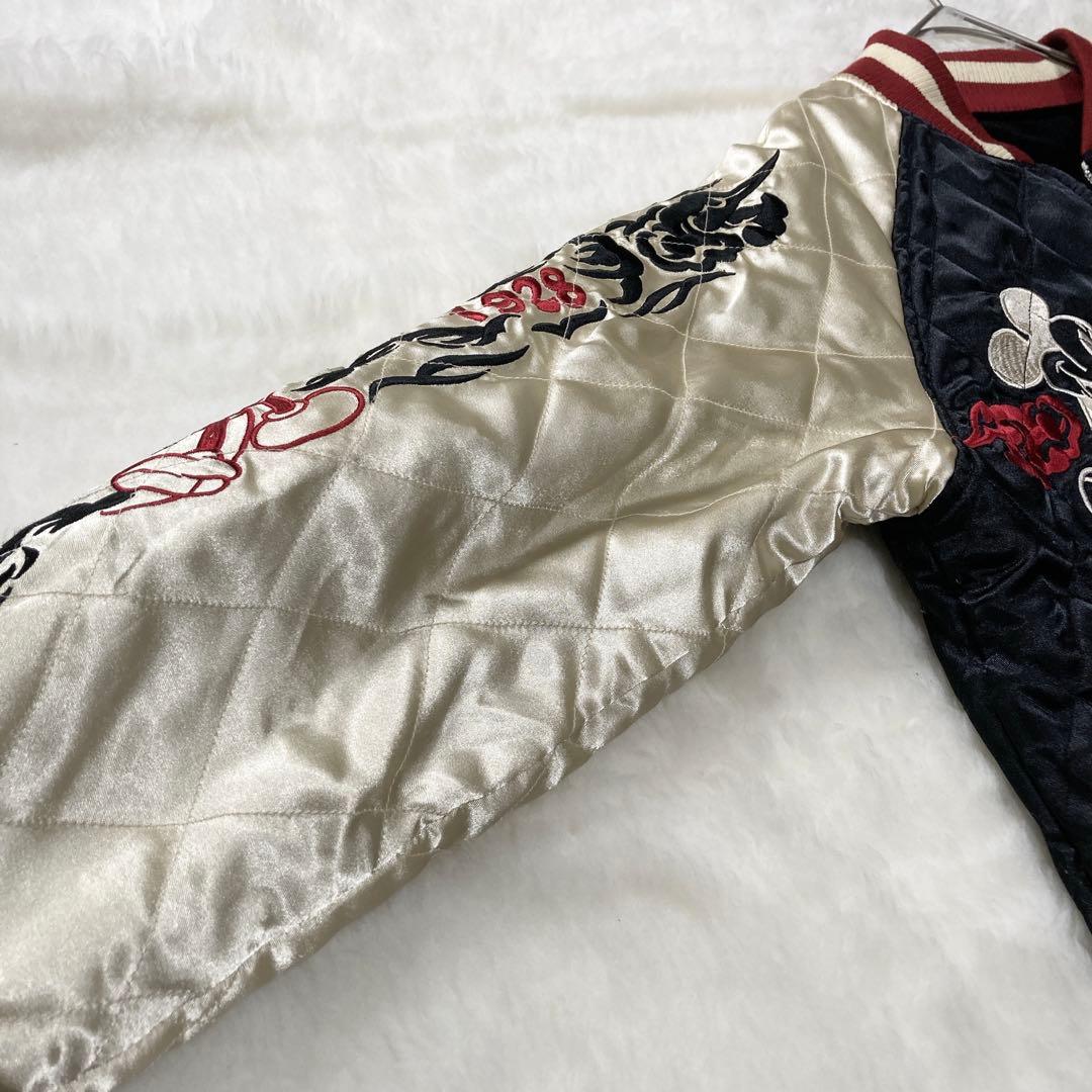 【良品✨】Disney ミッキー スカジャン Mサイズ　リバーシブル　ディズニー