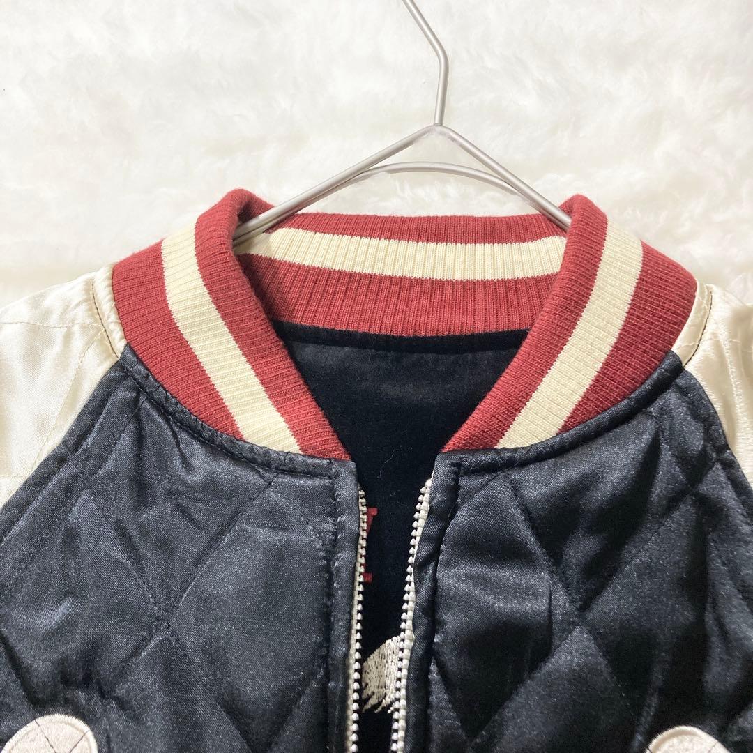 【良品✨】Disney ミッキー スカジャン Mサイズ　リバーシブル　ディズニー