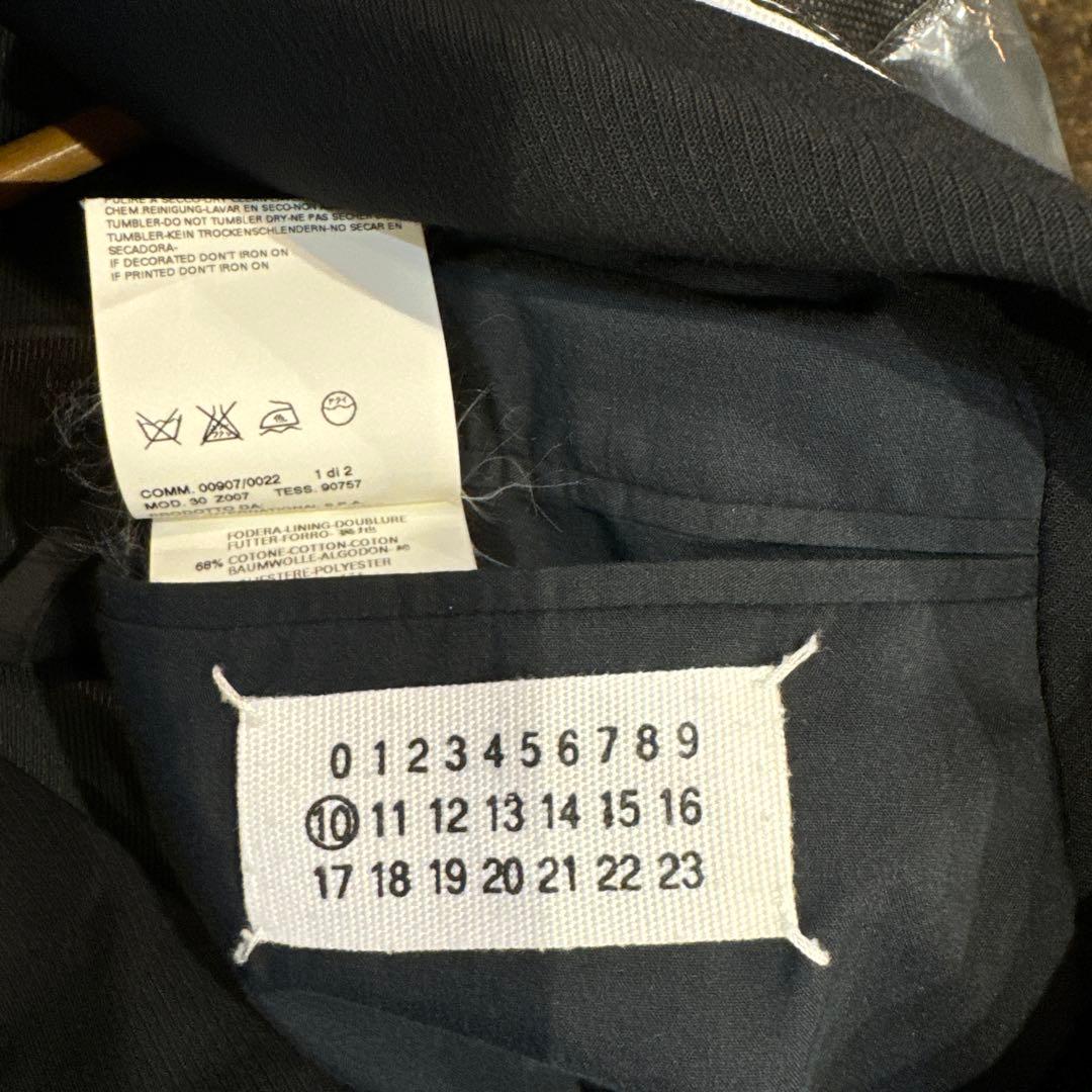 ★マルジェラ ジャケット 黒50 スーツノーカラーメゾンマルタン