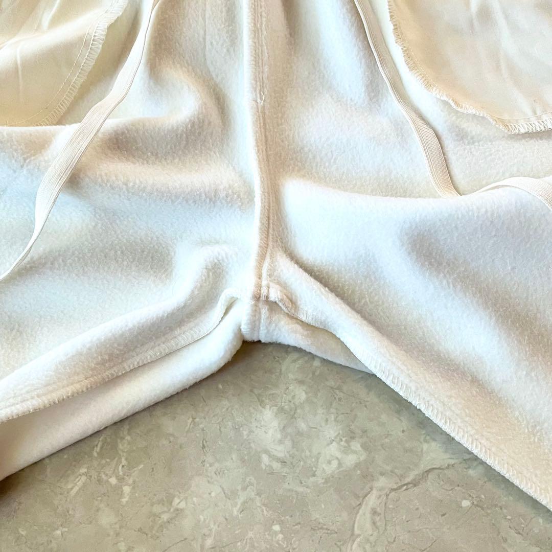 未使用級☆ディニテコリエ 裏起毛 フリーステーパードパンツ ワイド アイボリー