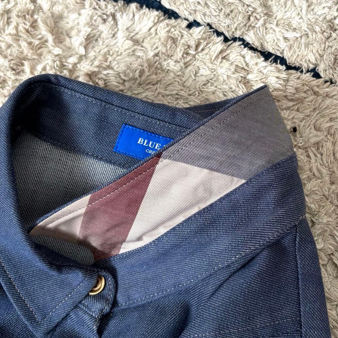 【極美品✨】ブルーレーベルクレストブリッジ　シャツワンピース　ベルト　チェック
