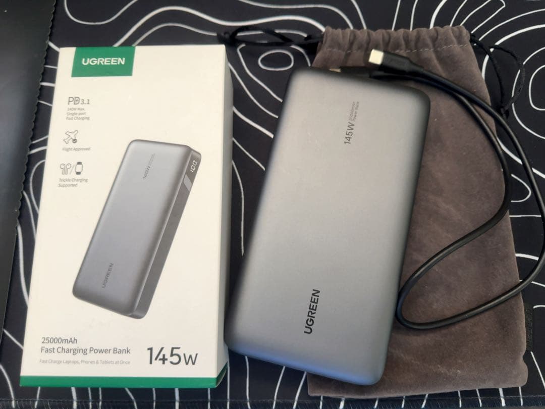 UGREEN PD3.1 モバイルバッテリー 145W高出力 25000mAh