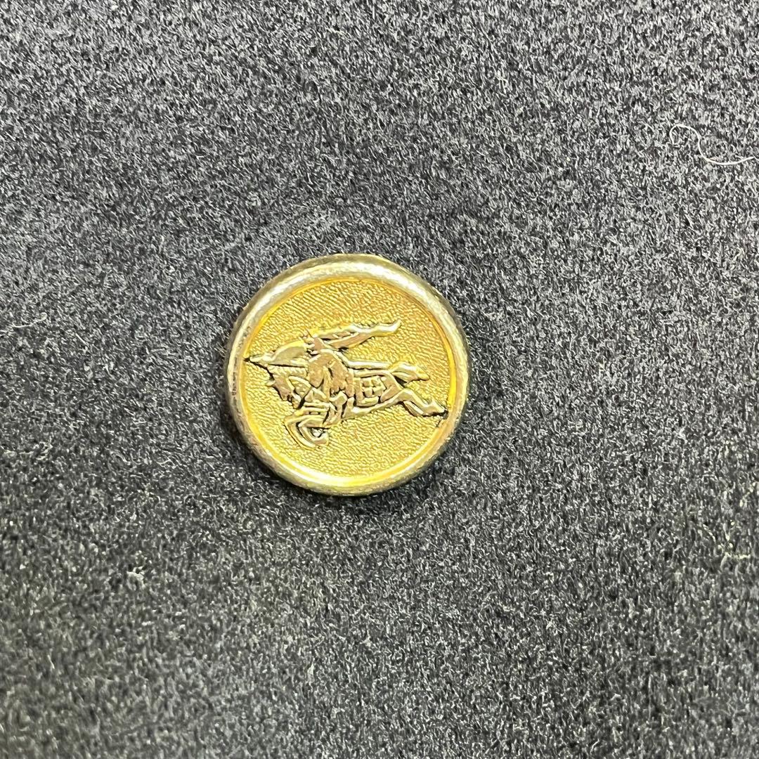 美品✨バーバリー　カシミヤ100% ダブルテーラードジャケット　金ボタン　黒　L