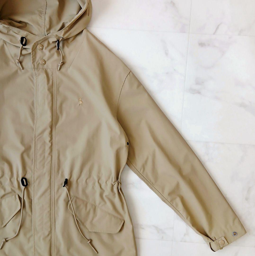 極美品 ポロ ラルフローレン 上品 ナイロン ロングコート マウンテンパーカー
