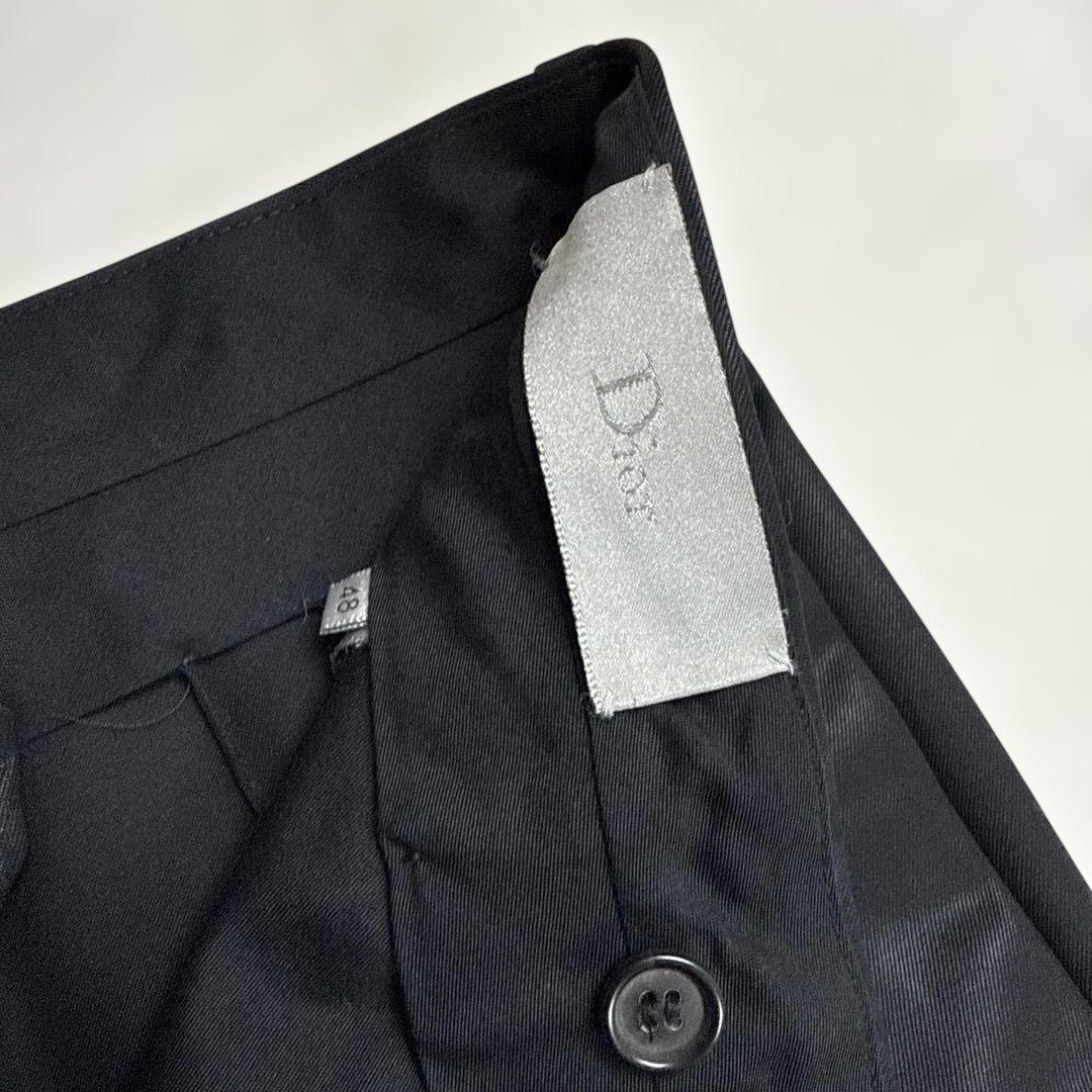 ディオールオム　光沢あり　スラックス　ブラック　サイズ48