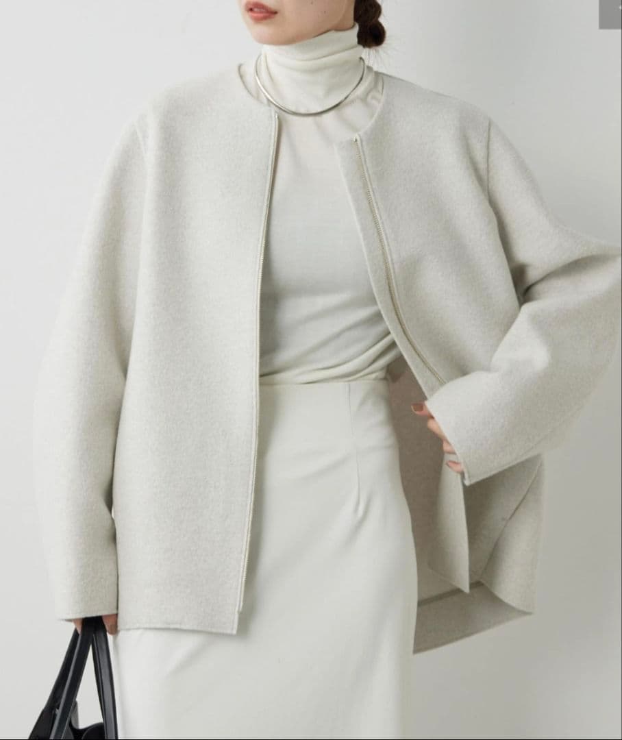 GALLARDAGALANTE　ノーカラーミドルコート