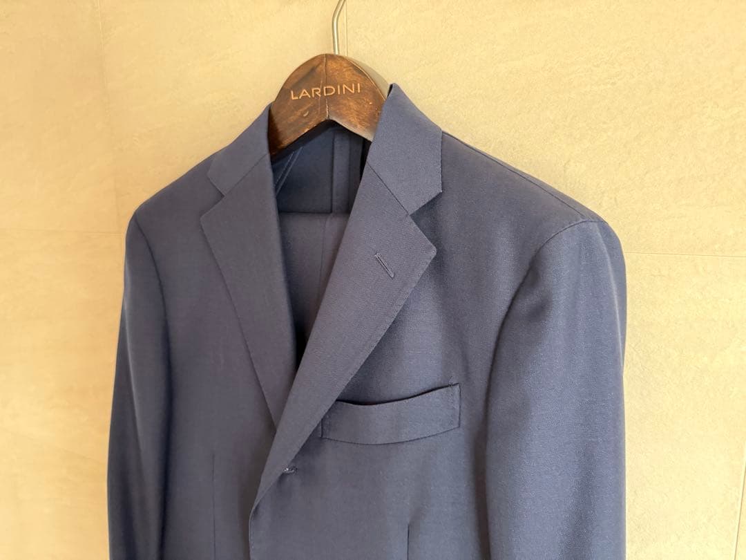 LARDINI ラルディーニ ネイビー 3B1 モヘアウールスーツサイズ48