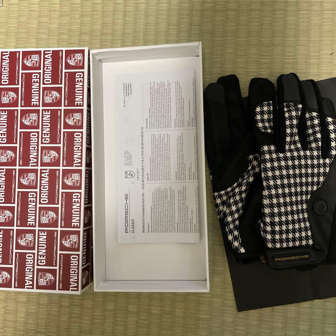 ポルシェ　ペピタ柄　グローブ　スマホ対応　手袋