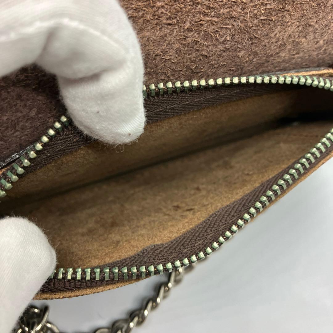 ハーレーダビットソン　長財布　トラッカーウォレット　ウォレットチェーン　ブラウン