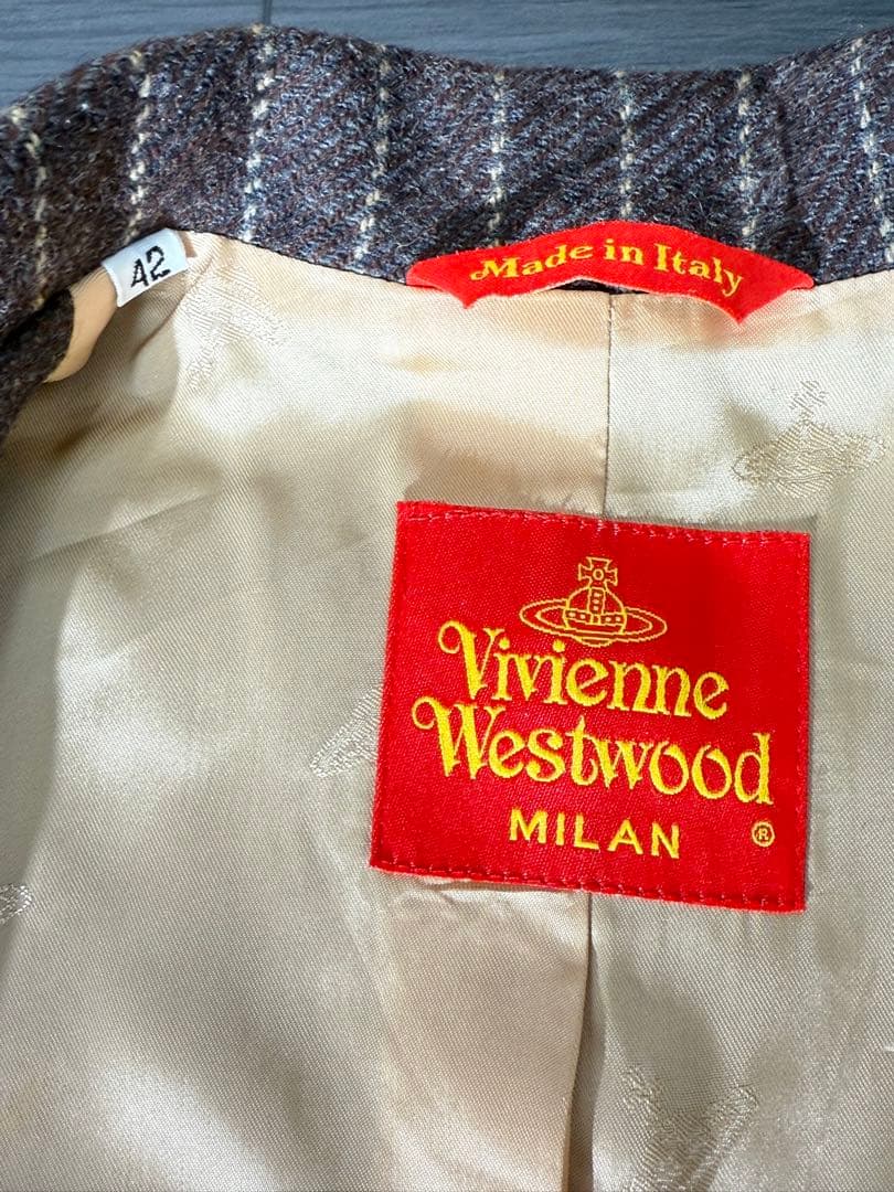 ヴィヴィアンウエストウッド ストライプ柄 ダブルジャケット