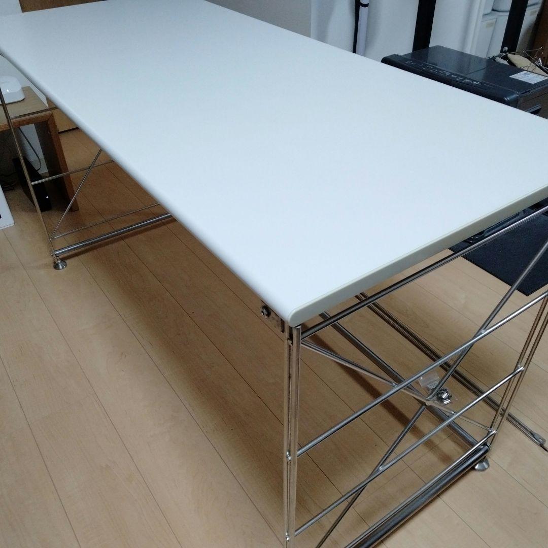 MUJI 無印良品 ステンレスユニットシェルフ デスク 120 × 52