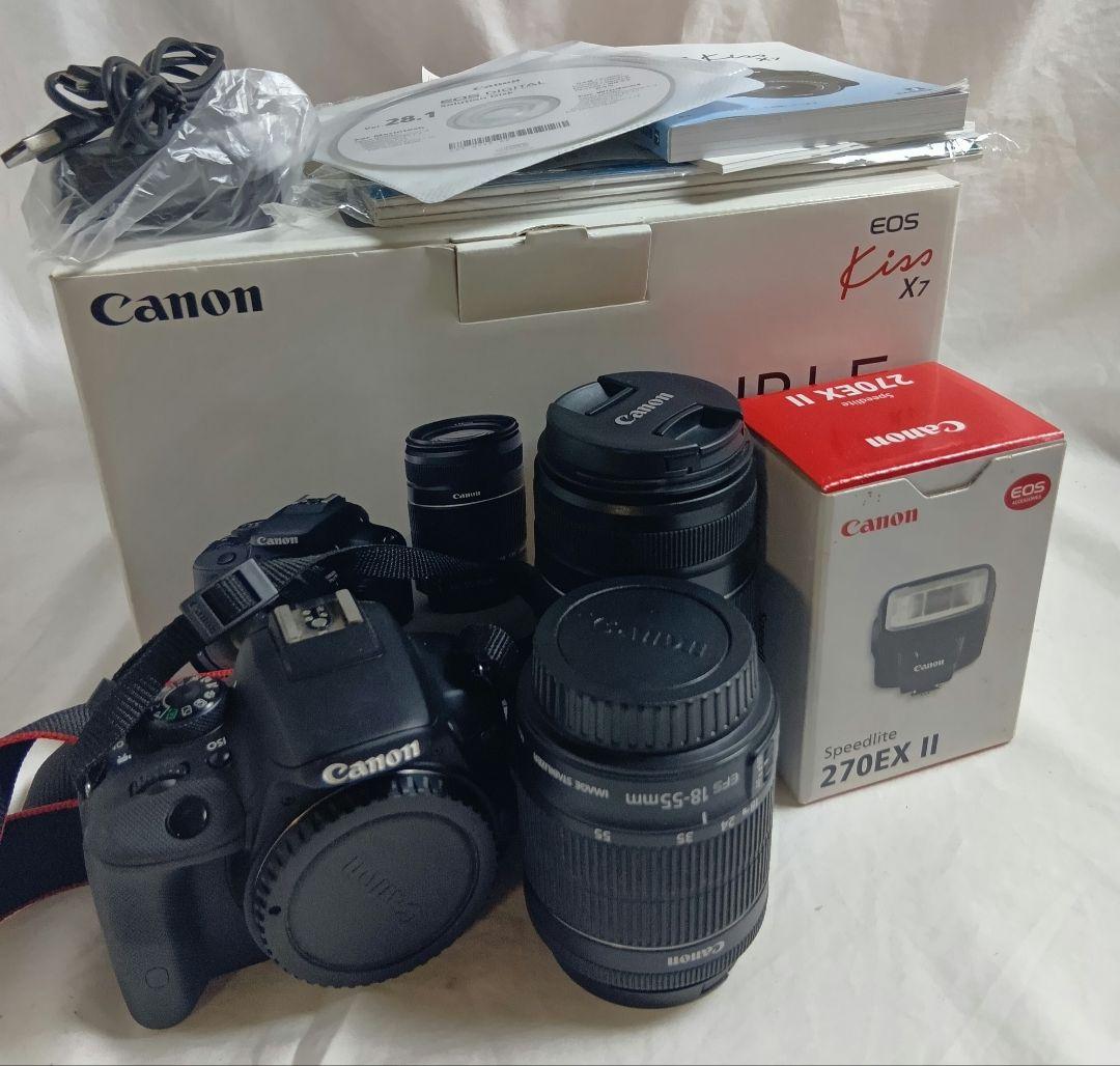 Canon EOS Kiss X7 ダブルズームキット　スピードライトセット