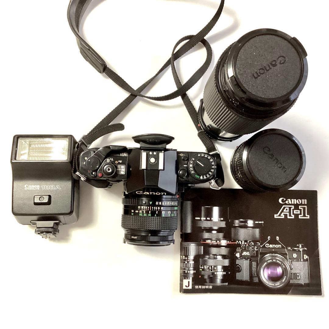 Canon A-1 、レンズ2本付き　動作確認済み