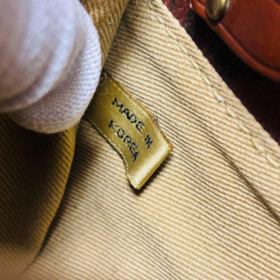 ヴィンテージ ポロ ラルフローレン チェック カバン ショルダーバッグ ブラウン