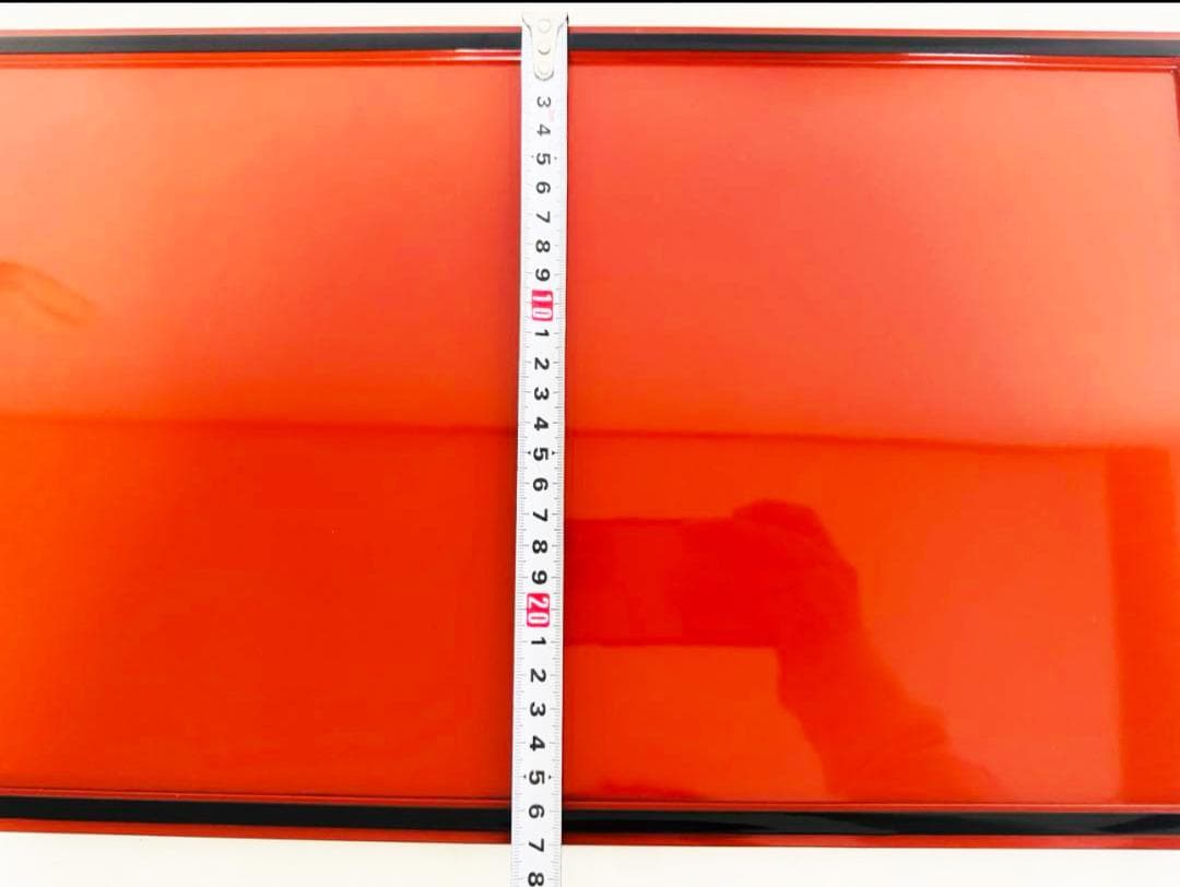 輪島塗最高峰 慶塚 作 天然木 漆塗 朱塗 長手卓上膳 懐石膳 会席膳 3枚