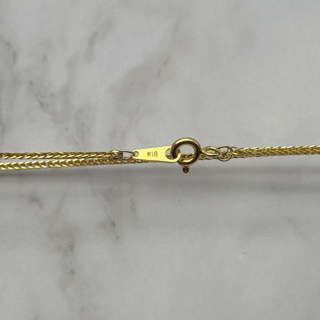 K18金 イエロー ゴールド ロマンティックツイストチェーンネックレス