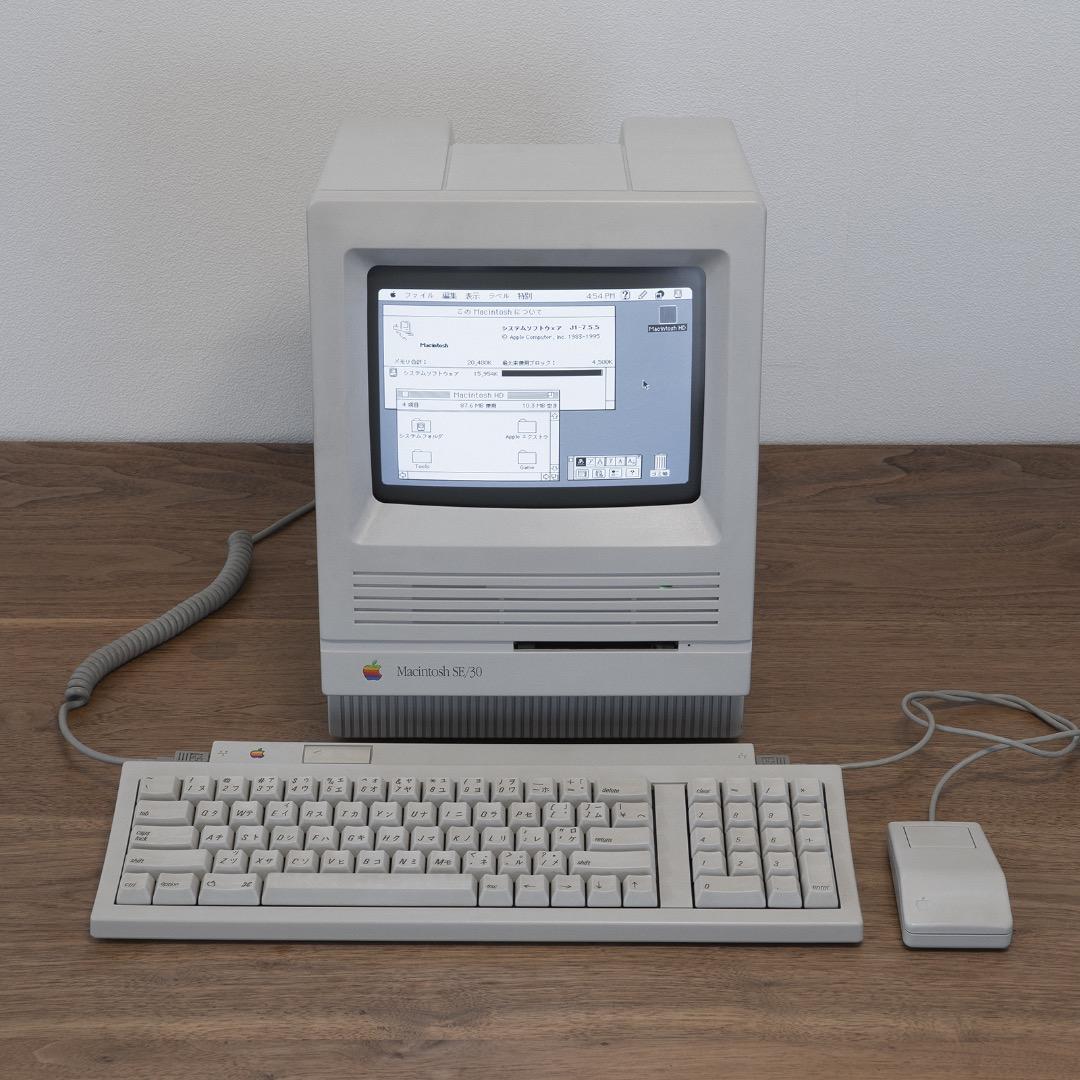 Macintosh SE/30 動作美品 ＋ Keyboard II +角マウス