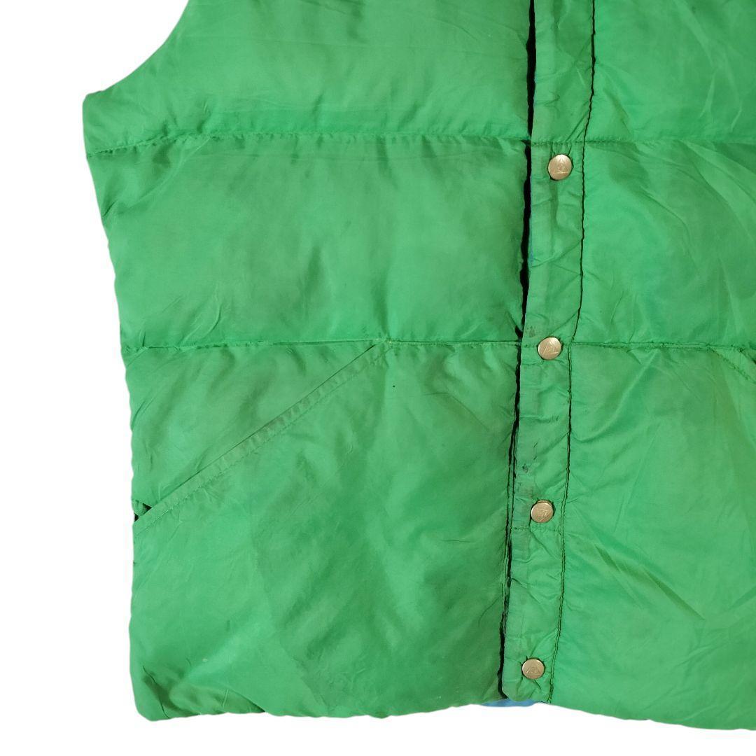 U.S.A製 ジェリー 8os リバーシブルダウンベスト L グリーン/ブルー
