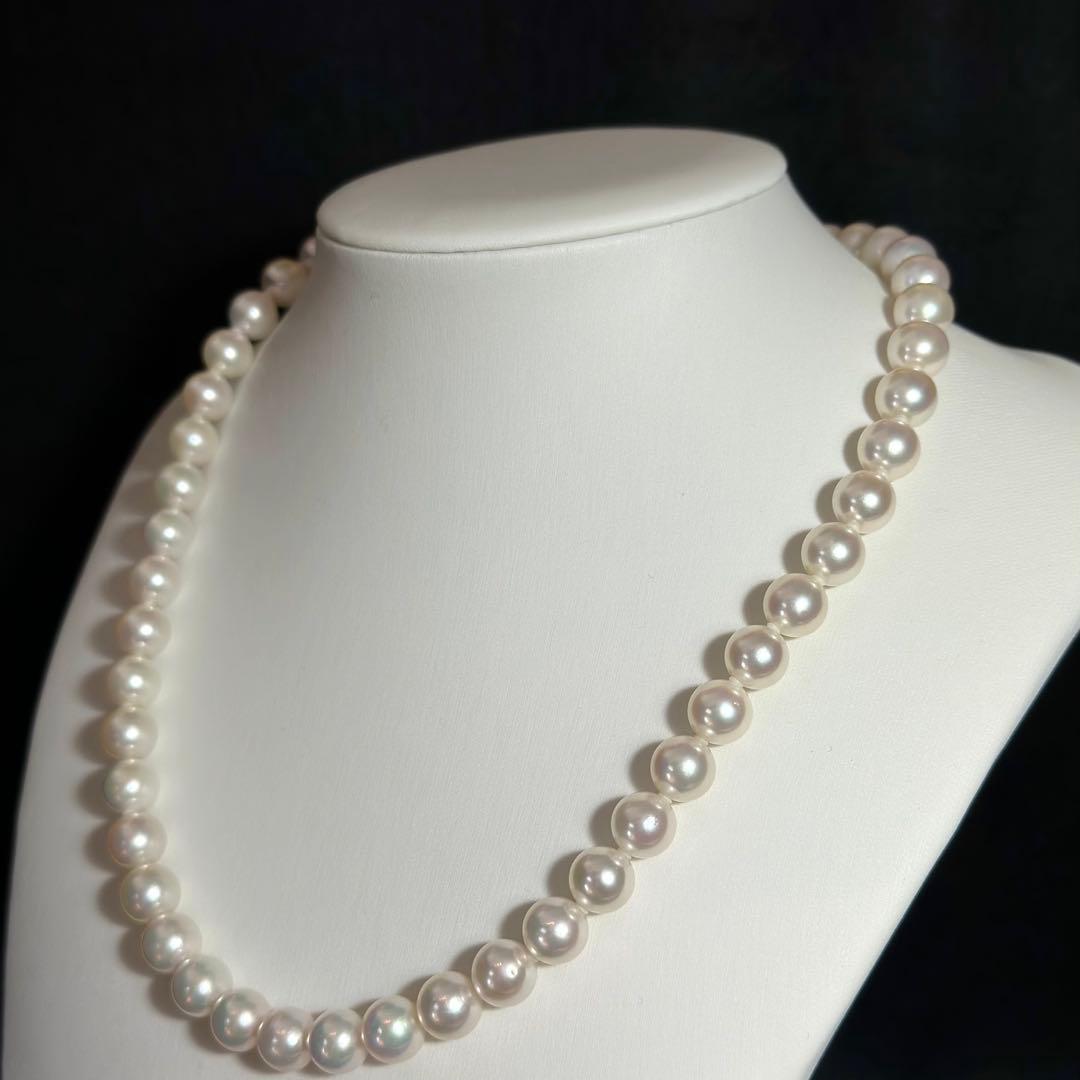 極美品✨超大珠　花珠級　アコヤ真珠 8.5mm ネックレス　パール　ソーティング