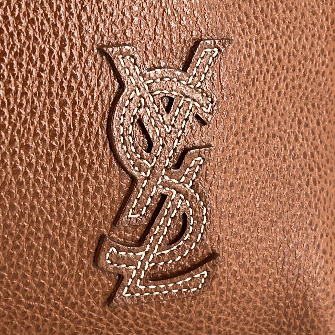 オールド　イヴサンローラン　ハンドバッグ　ミニボストン　エンボスロゴ　YSL