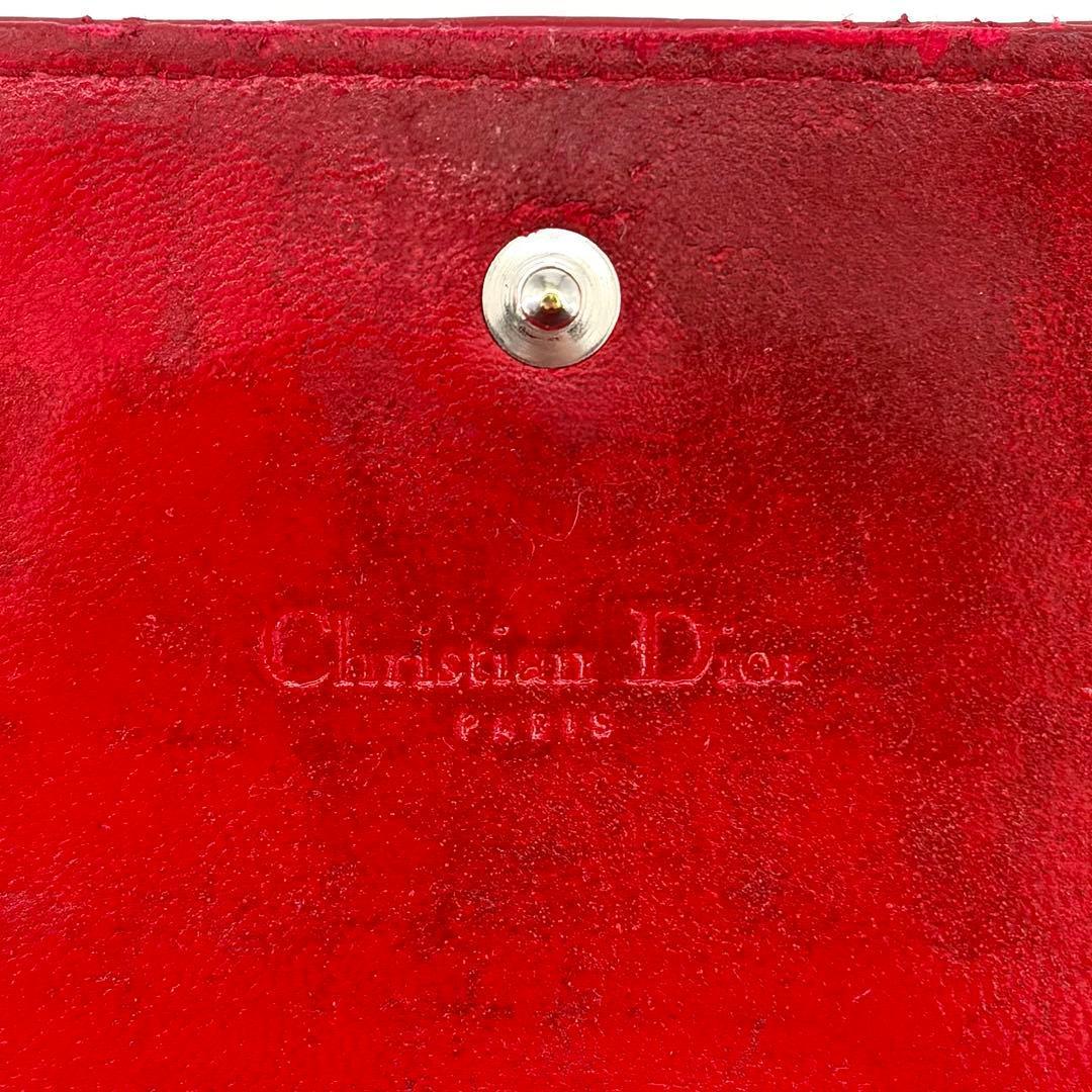 Dior レディディオール チェーンウォレット パテントレザー