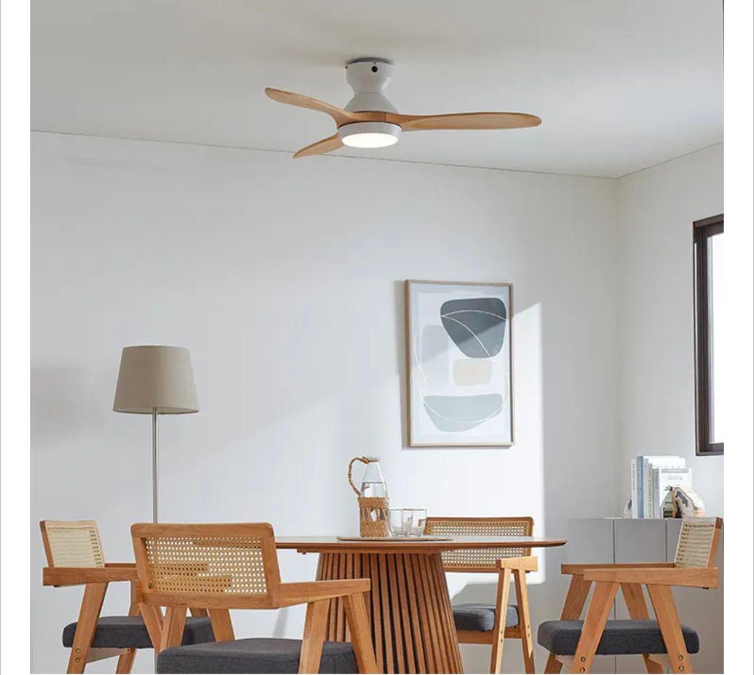 シーリングファンライト 天井照明 LED対応 リモコン付き 天然木 LOWYA